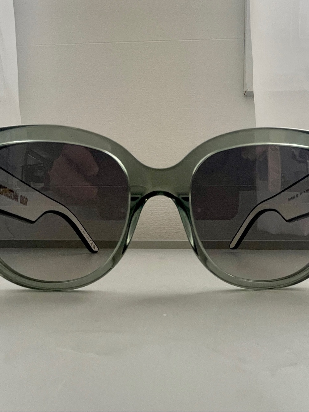 Dior Oversized Translucent Olive Green Women’s Sunglasses
